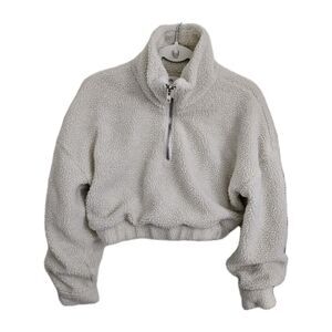 LPA x Revolve Quinn Pullover Jacket XXS Ivory Sherpa Quarter Zip Cozy